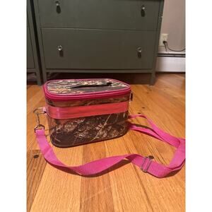 Camo & Pink Travel Makeup Case Organization w/ mini matching makeup pouch set